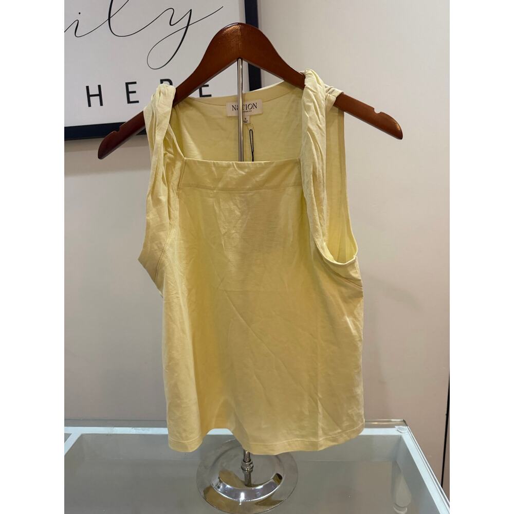 NWT Nation Los Angeles Yellow 100% Pima Cotton Tank Top - Size Small